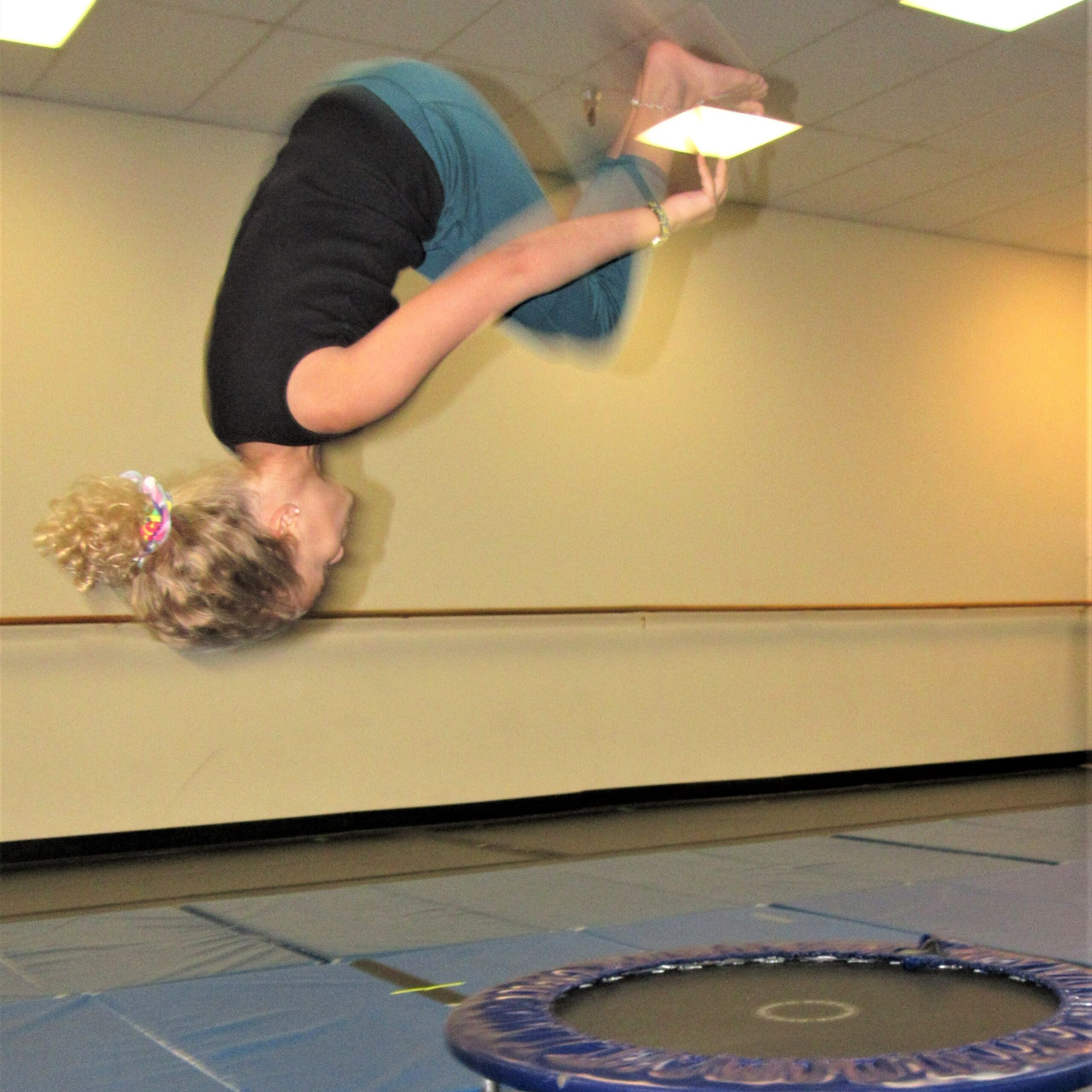 girl flipping in air